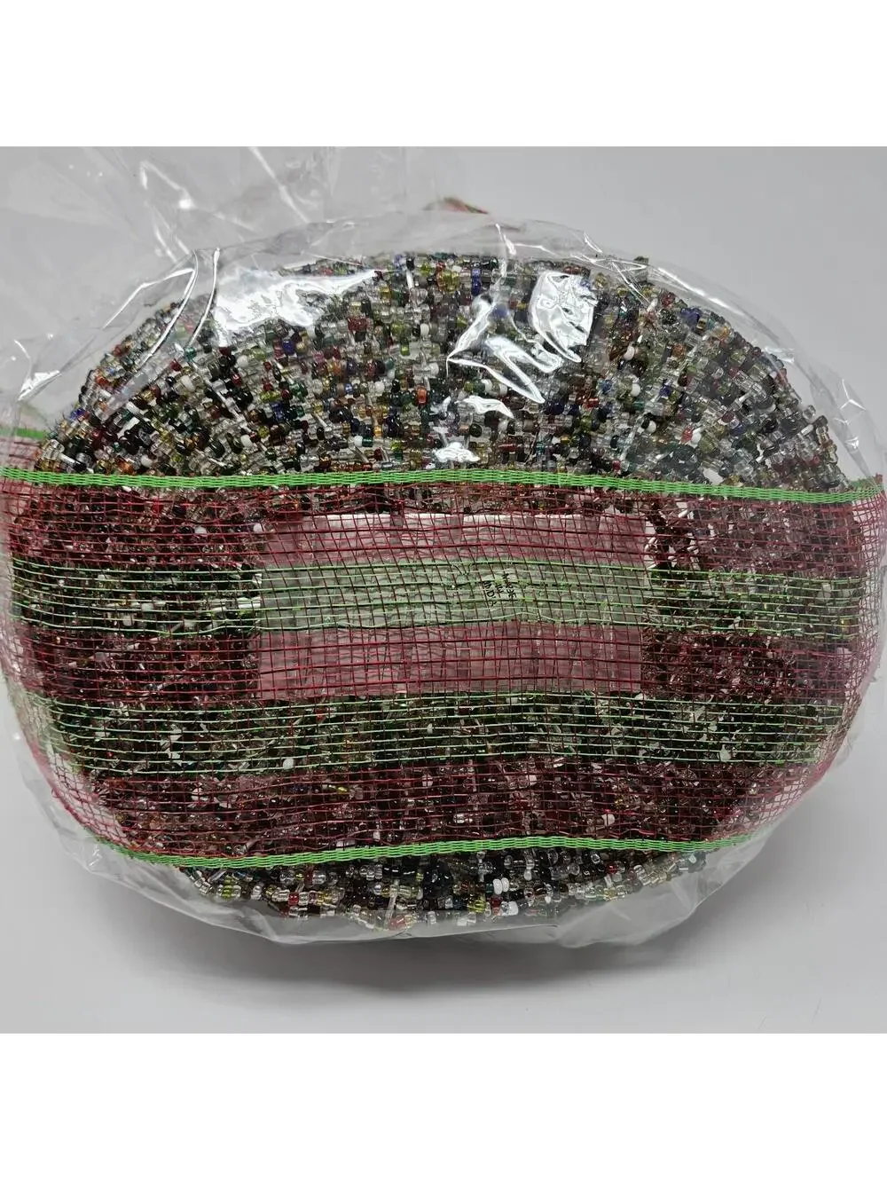 New Beaded Silver Tone Wire Bread Basket Oval 8